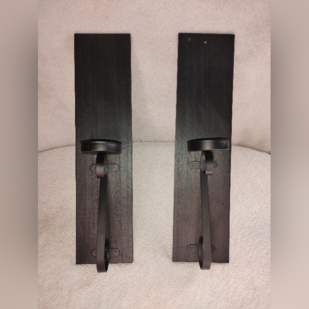 Candle holders black matching set